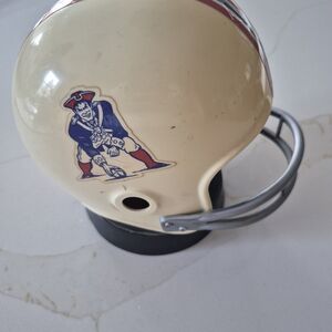 70s Vintage Football Helmet Toy with New England Patriots Logo